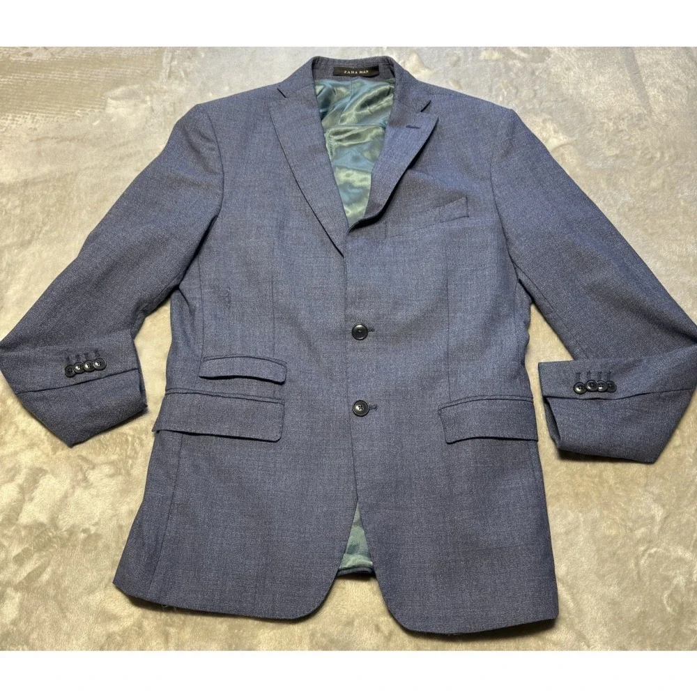 Zara Man Mens Blazer Size 38 Double Button Semi Formal Office Preppy Classic